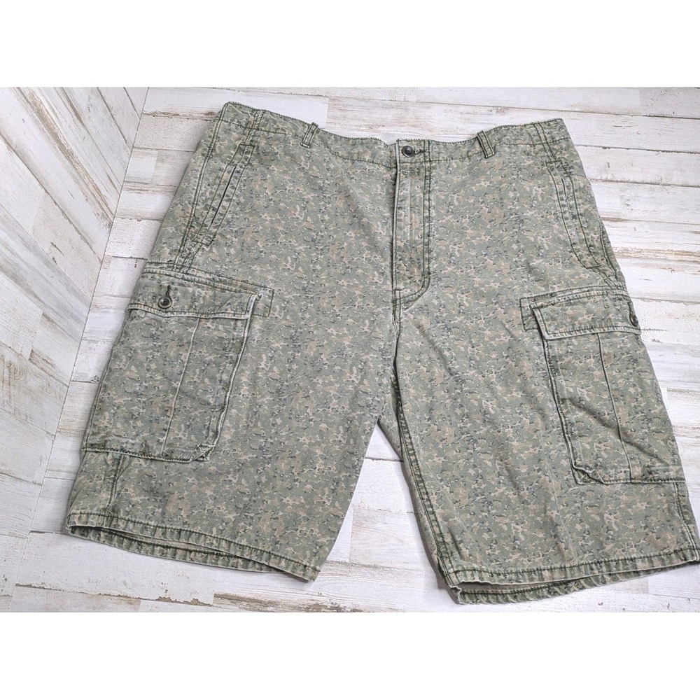 Levis Camo Cargo Shorts Mens 38 Green Camouflage 38x11 White‎ Tab Military